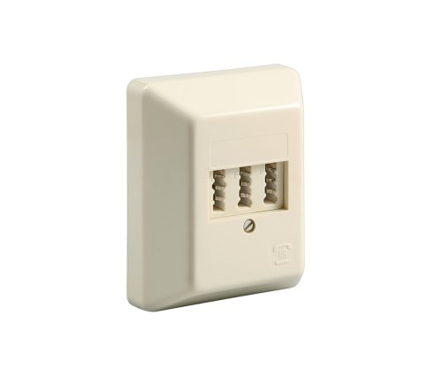 Caja telefónica de superficie DINIC, NFF para dos teléfonos y una extensión, caja DINIC con Eurohole
